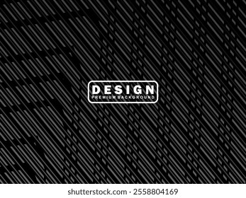 Abstract futuristic dark black background with modern design. Realistic 3d wallpaper with luxurious flowing lines. Elegant background for posters, websites, brochures, cards, banners, apps, etc.
