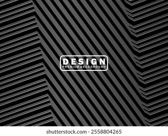 Abstract futuristic dark black background with modern design. Realistic 3d wallpaper with luxurious flowing lines. Elegant background for posters, websites, brochures, cards, banners, apps, etc.