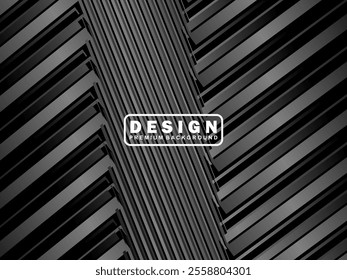 Abstract futuristic dark black background with modern design. Realistic 3d wallpaper with luxurious flowing lines. Elegant background for posters, websites, brochures, cards, banners, apps, etc.