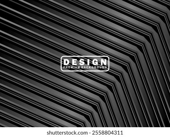 Abstract futuristic dark black background with modern design. Realistic 3d wallpaper with luxurious flowing lines. Elegant background for posters, websites, brochures, cards, banners, apps, etc.