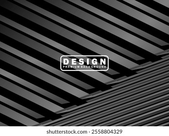 Abstract futuristic dark black background with modern design. Realistic 3d wallpaper with luxurious flowing lines. Elegant background for posters, websites, brochures, cards, banners, apps, etc.