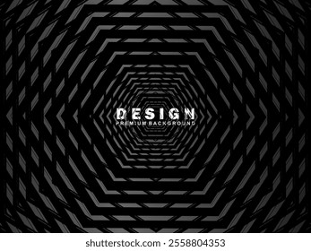 Abstract futuristic dark black background with modern design. Realistic 3d wallpaper with luxurious flowing lines. Elegant background for posters, websites, brochures, cards, banners, apps, etc.