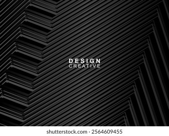 Abstract futuristic dark black background with modern design. Realistic 3d wallpaper with luxurious flowing lines. Elegant background for posters, websites, brochures, cards, banners, apps, etc.