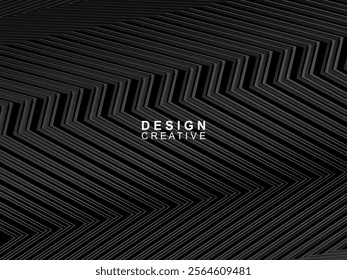 Abstract futuristic dark black background with modern design. Realistic 3d wallpaper with luxurious flowing lines. Elegant background for posters, websites, brochures, cards, banners, apps, etc.