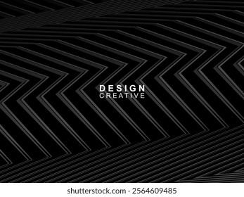 Abstract futuristic dark black background with modern design. Realistic 3d wallpaper with luxurious flowing lines. Elegant background for posters, websites, brochures, cards, banners, apps, etc.