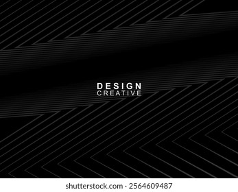 Abstract futuristic dark black background with modern design. Realistic 3d wallpaper with luxurious flowing lines. Elegant background for posters, websites, brochures, cards, banners, apps, etc.