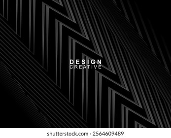 Abstract futuristic dark black background with modern design. Realistic 3d wallpaper with luxurious flowing lines. Elegant background for posters, websites, brochures, cards, banners, apps, etc.