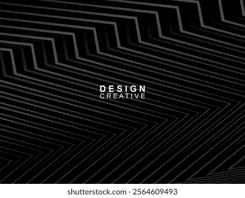 Abstract futuristic dark black background with modern design. Realistic 3d wallpaper with luxurious flowing lines. Elegant background for posters, websites, brochures, cards, banners, apps, etc.