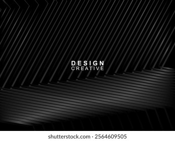 Abstract futuristic dark black background with modern design. Realistic 3d wallpaper with luxurious flowing lines. Elegant background for posters, websites, brochures, cards, banners, apps, etc.