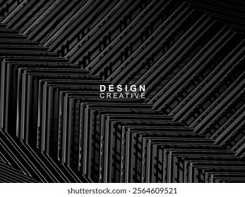 Abstract futuristic dark black background with modern design. Realistic 3d wallpaper with luxurious flowing lines. Elegant background for posters, websites, brochures, cards, banners, apps, etc.