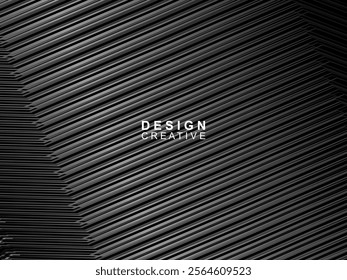 Abstract futuristic dark black background with modern design. Realistic 3d wallpaper with luxurious flowing lines. Elegant background for posters, websites, brochures, cards, banners, apps, etc.