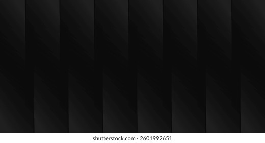 Abstract futuristic dark black background with wave design. Realistic 3d wallpaper with luxurious flowing lines. Perfect background for posters, websites, brochures, banners, applications, etc.