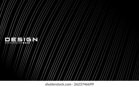 Abstract futuristic dark black background with wave design. Realistic 3d wallpaper with luxurious flowing lines. Perfect background for posters, websites, brochures, banners, applications, etc.	
