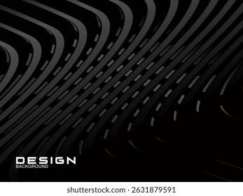 	
Abstract futuristic dark black background with wave design. Realistic 3d wallpaper with luxurious flowing lines. Perfect background for posters, websites, brochures, banners, applications, etc.