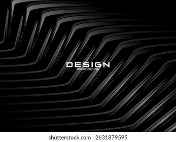 	
Abstract futuristic dark black background with wave design. Realistic 3d wallpaper with luxurious flowing lines. Perfect background for posters, websites, brochures, banners, applications, etc.