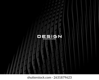 	
Abstract futuristic dark black background with wave design. Realistic 3d wallpaper with luxurious flowing lines. Perfect background for posters, websites, brochures, banners, applications, etc.