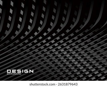 	
Abstrakter futuristischer dunkelschwarzer Hintergrund mit Wellendesign. Realistische 3D Tapete mit luxuriösen fließenden Linien. Perfekter Hintergrund für Poster, Websites, Broschüren, Banner, Anwendungen usw.