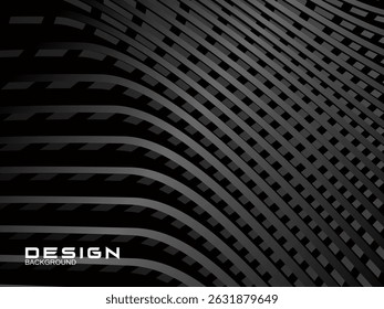 	
Abstrakter futuristischer dunkelschwarzer Hintergrund mit Wellendesign. Realistische 3D Tapete mit luxuriösen fließenden Linien. Perfekter Hintergrund für Poster, Websites, Broschüren, Banner, Anwendungen usw.