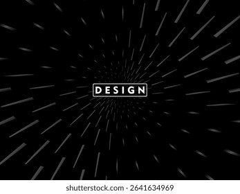 Abstract futuristic dark black background with circular wave design. Realistic 3d wallpaper with modern digital patterns. Perfect background for posters, websites, brochures, banners, apps, etc.