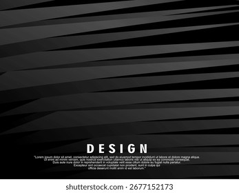 Abstract futuristic dark black background with modern design. Realistic 3d wallpaper with luxurious flowing lines. Elegant background for posters, websites, brochures, cards, banners, apps, etc.	
