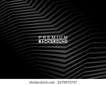 Abstractas fondo negro oscuro futurista con diseño ondulado. Fondo de pantalla 3D realista con líneas fluidas de lujo. Fondo perfecto para carteles, Sitios web, folletos, Anuncios, aplicaciones, etc.	