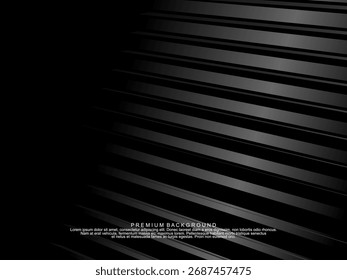 Abstractas fondo negro oscuro futurista con diseño moderno. Fondo de pantalla 3D realista con líneas fluidas de lujo. Fondo elegante para carteles, Sitios web, folletos, tarjetas, Anuncios, App, etc.	
