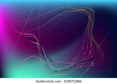 Abstract futuristic dark blue background. Illustration Vector design digital technology concept