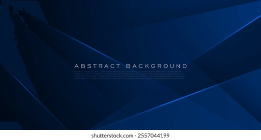 Abstract futuristic dark blue background with light and shadow. Eps10 vector