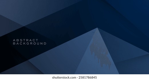 Abstract futuristic dark blue background. Simple overlap square pattern with shadow. Eps10 vector