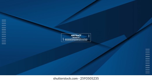 Abstract futuristic dark blue background. Simple overlapping square pattern with shadow. Vector Eps10