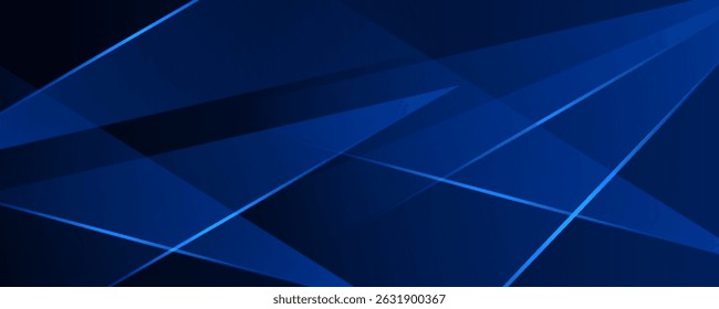 Abstrakter futuristischer dunkelblauer Hintergrund mit Licht und Schatten. EPS10