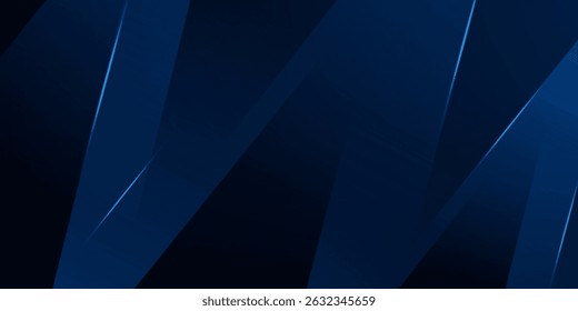Fundo azul escuro futurista abstrato com luz e sombra. Vetor Eps10