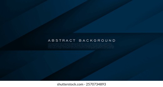 Abstract futuristic dark blue triangle background with shadow. Eps10 vector