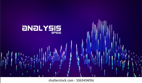 Abstract futuristic data diagrams. minimal gradient lines infographic