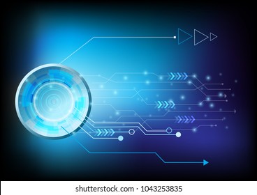 Abstract futuristic data and modern management of technology that can use for business presentation. Digital network center and distribution.