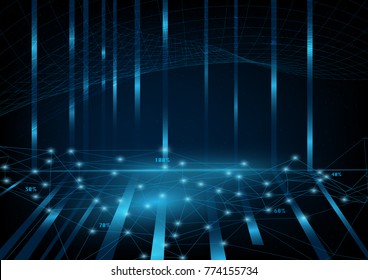 Abstract futuristic data and modern management of technology that can use for business presentation. Digital network and innovation concept.