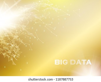 Abstract futuristic design. Computer technology and Big Data. Digital technology concept. Vector illustration.