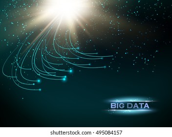 Abstract futuristic design. Computer technology and Big Data. Digital technology concept. Vector illustration.
