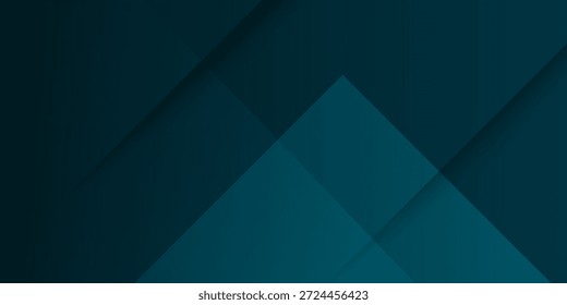 Abstractas fondo oscuro de diseño futurista con patrón 3D geométrico cuadrado de superposición verde. Diseño de patrón fresco con fondo de estilo simple. Vector Eps10