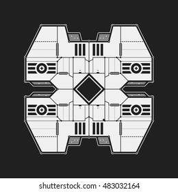 Abstract futuristic design element template. Useful for science posters and hi-tech media.
