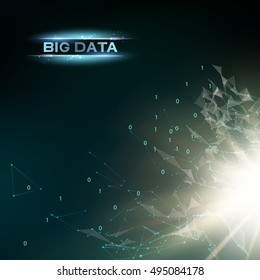 Abstract futuristic design. Molecules technology background. Digital technology concept. Abstract infomation design code in futuristic style. Technology modern screen. Vector illustration.