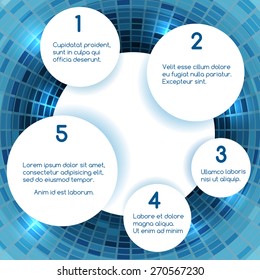 Abstract futuristic design template with spaces for your text.Only free font used.