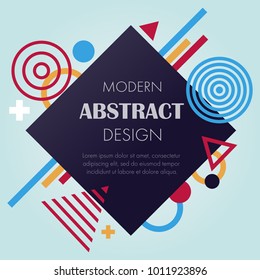 Abstract futuristic design in vector demonstrates geometric elements, shapes and signs can be used as a banner, brochure or part of the modern info graphics