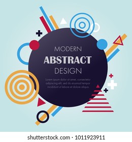 Abstract futuristic design in vector demonstrates geometric elements, shapes and signs can be used as a banner, brochure or part of the modern info graphics