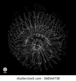 Abstract Futuristic Design.Connection Structure. Vector Illustration.