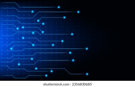 Abstract futuristic digital on a dark blue background, Vector illustration.