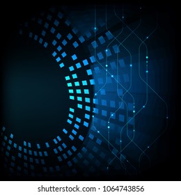 Abstract futuristic digital technology background. Illustration Vector.