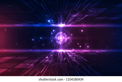 Resumen de la tecnología digital futurista. Vector de ilustración
