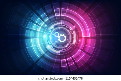 Abstract futuristic digital technology background. Illustration Vector
