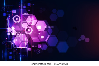 Abstract futuristic digital technology background. Illustration Vector